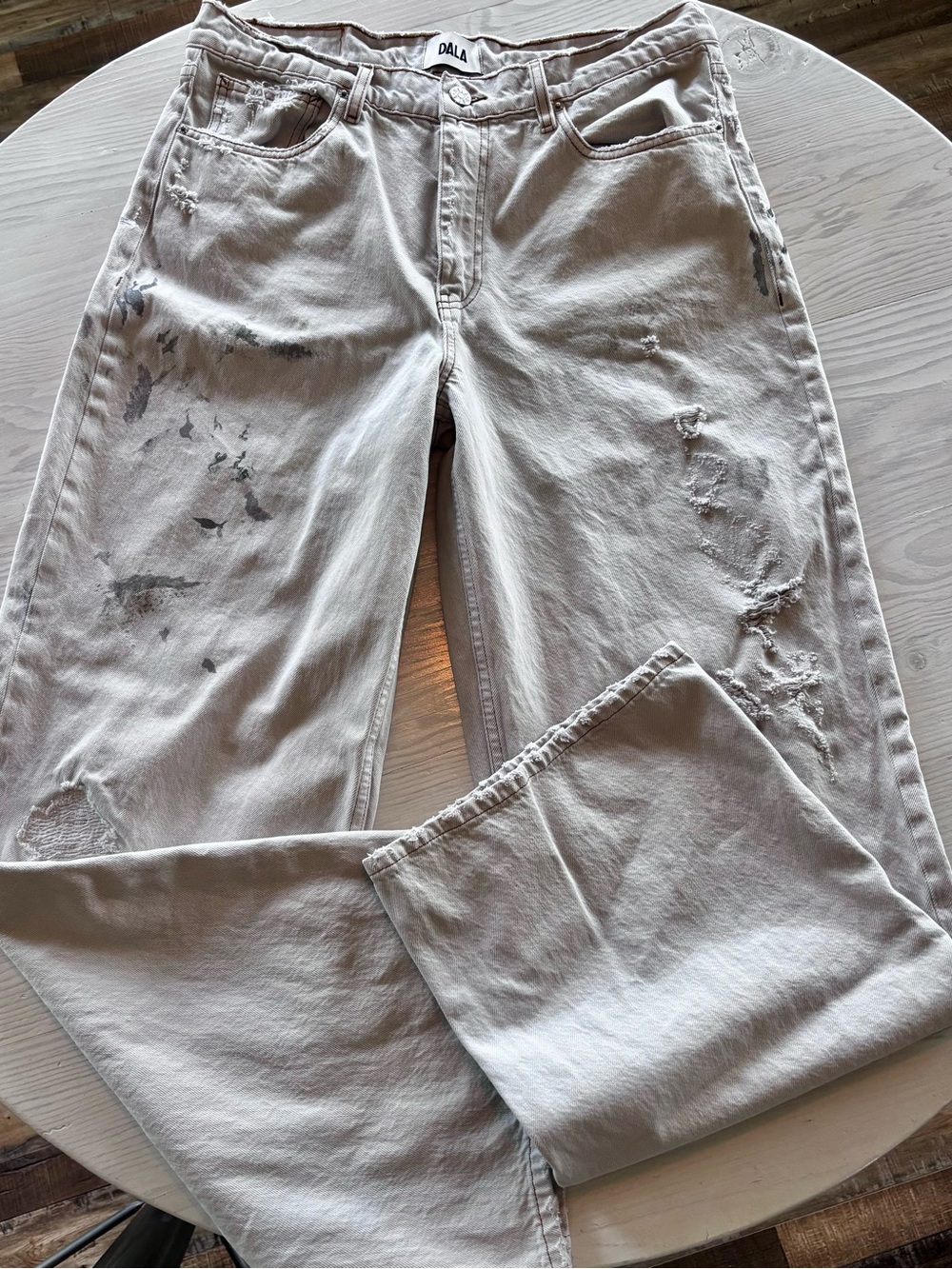 DALA Sling Painterly Jeans In Fog Size 30